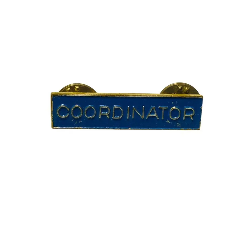 Vintage‎ Bar Pin Coordinator Blue Goldtone 1.5